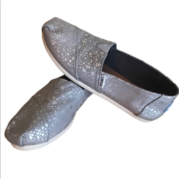Toms Shoes - Toms Silver Spotted Classic slip on shoes
